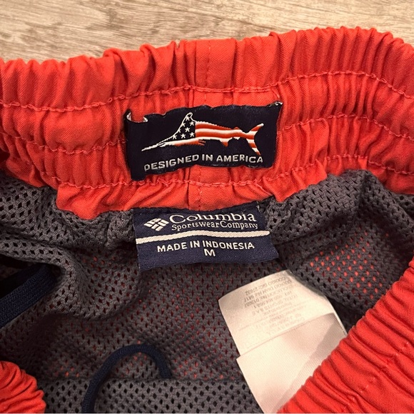 Columbia PFG Swim Trunks Men’s Medium Red 8” Inseam Performance Fishing Gear - Picture 6 of 10